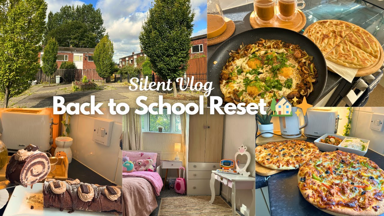 Back to School Routine Vlog🏡| aesthetic Cooking| Cleaning| Chocolate Swiss Roll| Silent Vlog 