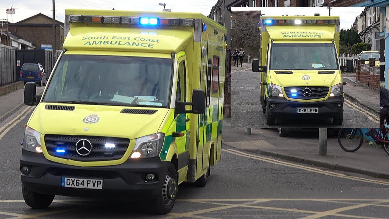 South East Coast Ambulance - 2 Mercedes Sprinters Responding