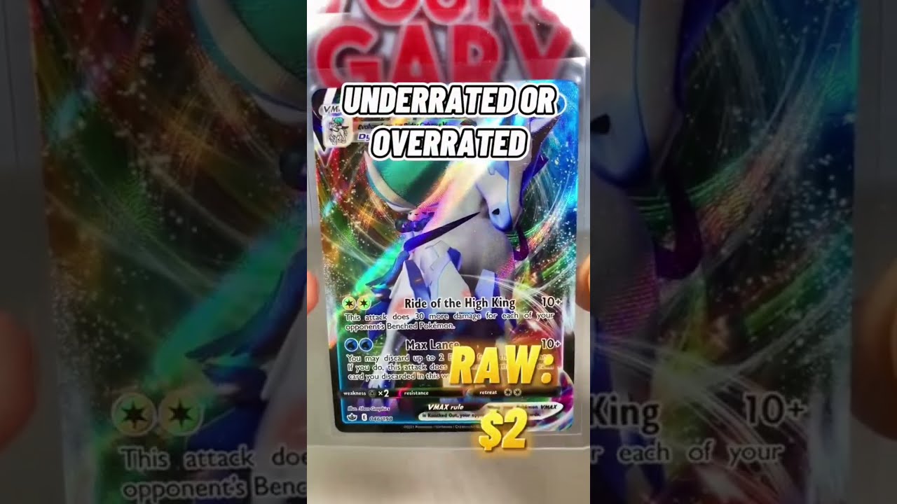 ICE RIDER CALYREX VMAX POKEMON CARD FROM CHILLING REIGN 🥶🥶UNDERRATED OR OVERRATED #SHORTS