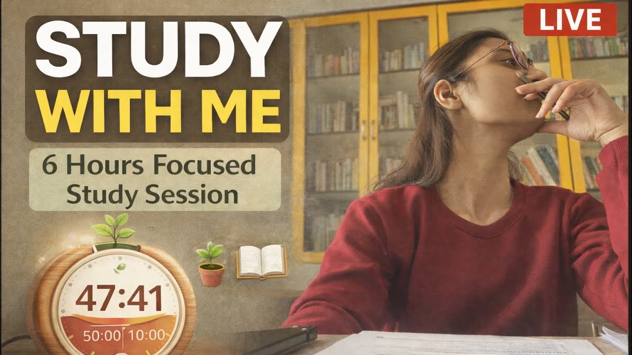19.01.26  Study With Me LIVE | Silent Study Session | Beat Procrastination Together