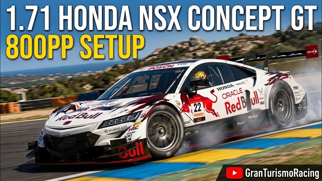 💰 GT7 1.71 HONDA NSX CONCEPT GT 800pp setup - WTC 800 SARDEGNA GRIND