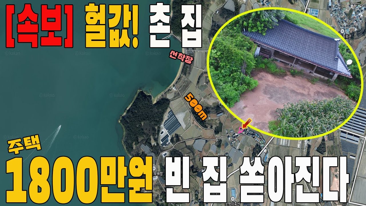 헐값 주택~ 쏟아지는 시골 빈집 매매~ 코앞 바닷가 마을~ 선착장 가까운 전원주택 추천~ 몽땅 가져가세요~ 주택 1800만원~ 토지 2200만원 귀농귀촌 추천~