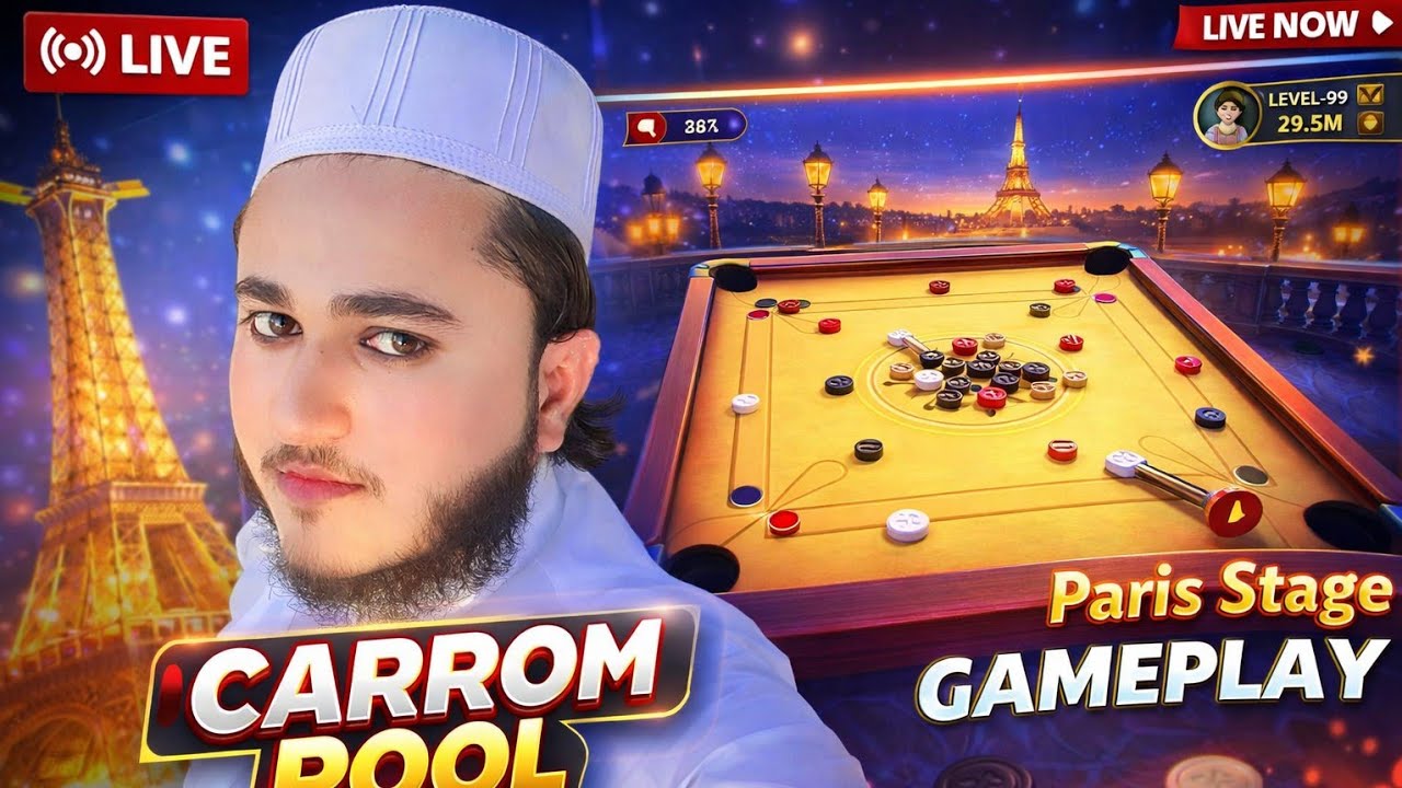 Carrom Pool Game Play Best Game Play 2v2  1v1  Game Play ?