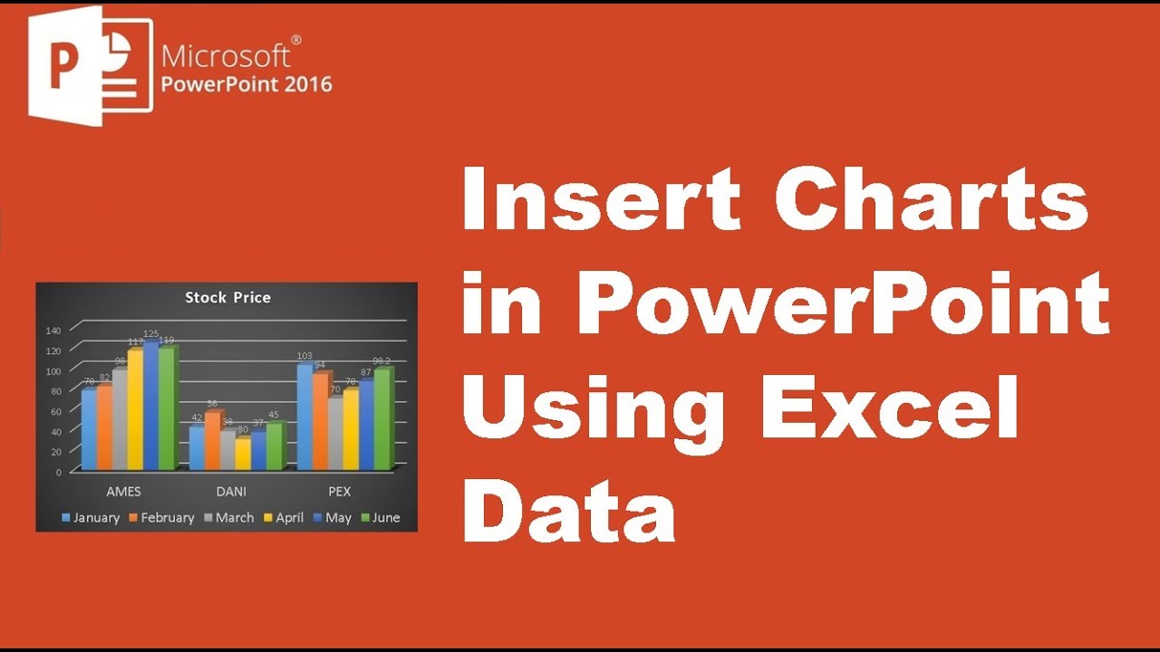 How to Insert Charts in PowerPoint 2016 using Excel Data