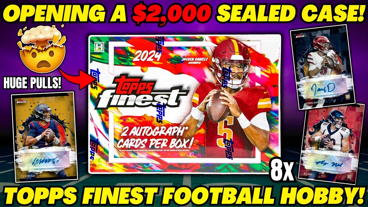 *OPENING A $2,000 CASE OF FOOTBALL CARDS!🤯 2024 TOPPS FINEST FOOTBALL HOBBY BOX!🏈