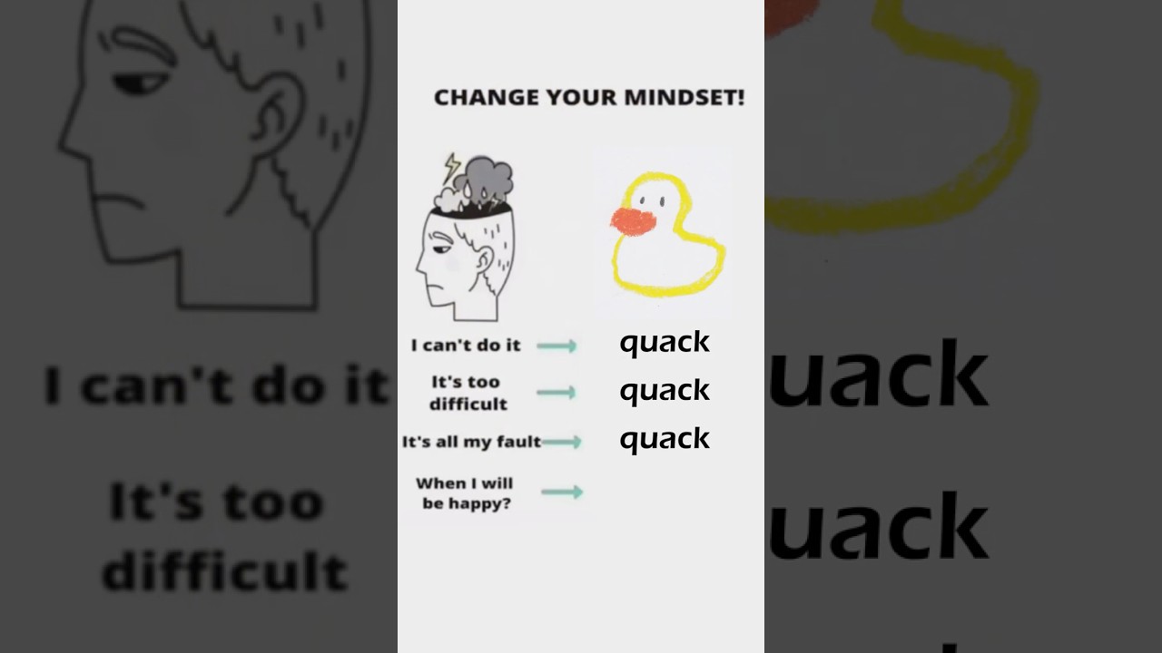 Change your mindset if you're feeling down... 