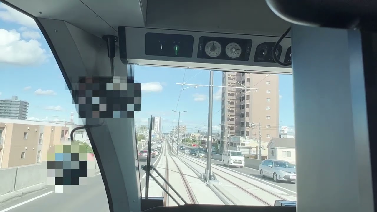 【前面展望】宇都宮ライトレール（LRT）宇都宮駅東口〜芳賀・高根沢工業団地 開業初日 全区間 前面展望