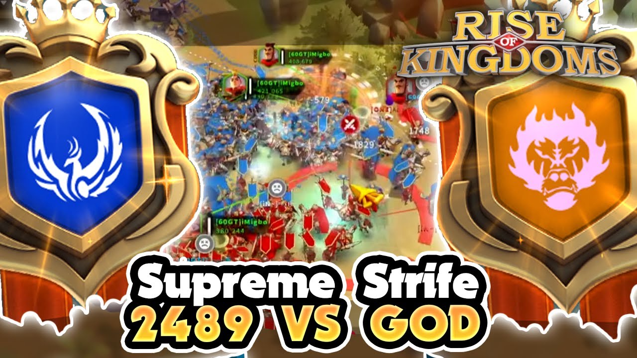 2489 VS GOD en SUPREME STRIFE PIONERO 1 vs 1 - Rise of Kingdoms