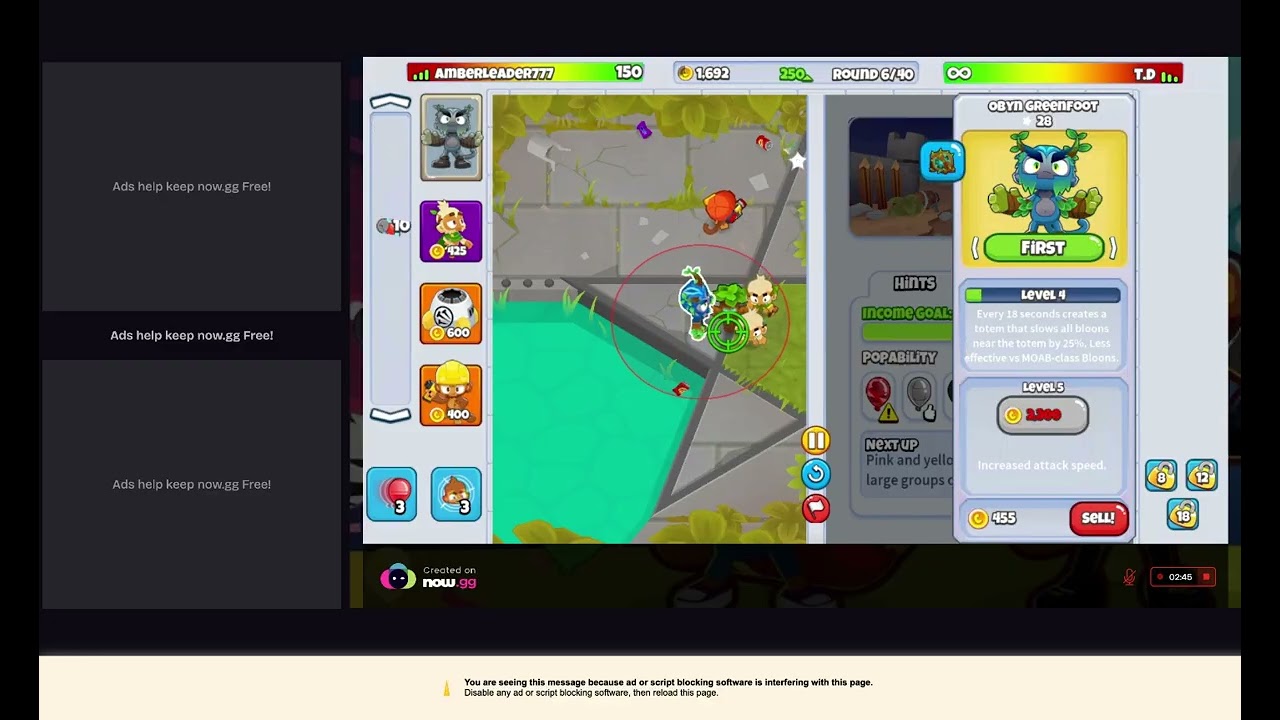 Lit now gg Bloons TD Battles 2 round  #nowgg #bloonstdbattles2