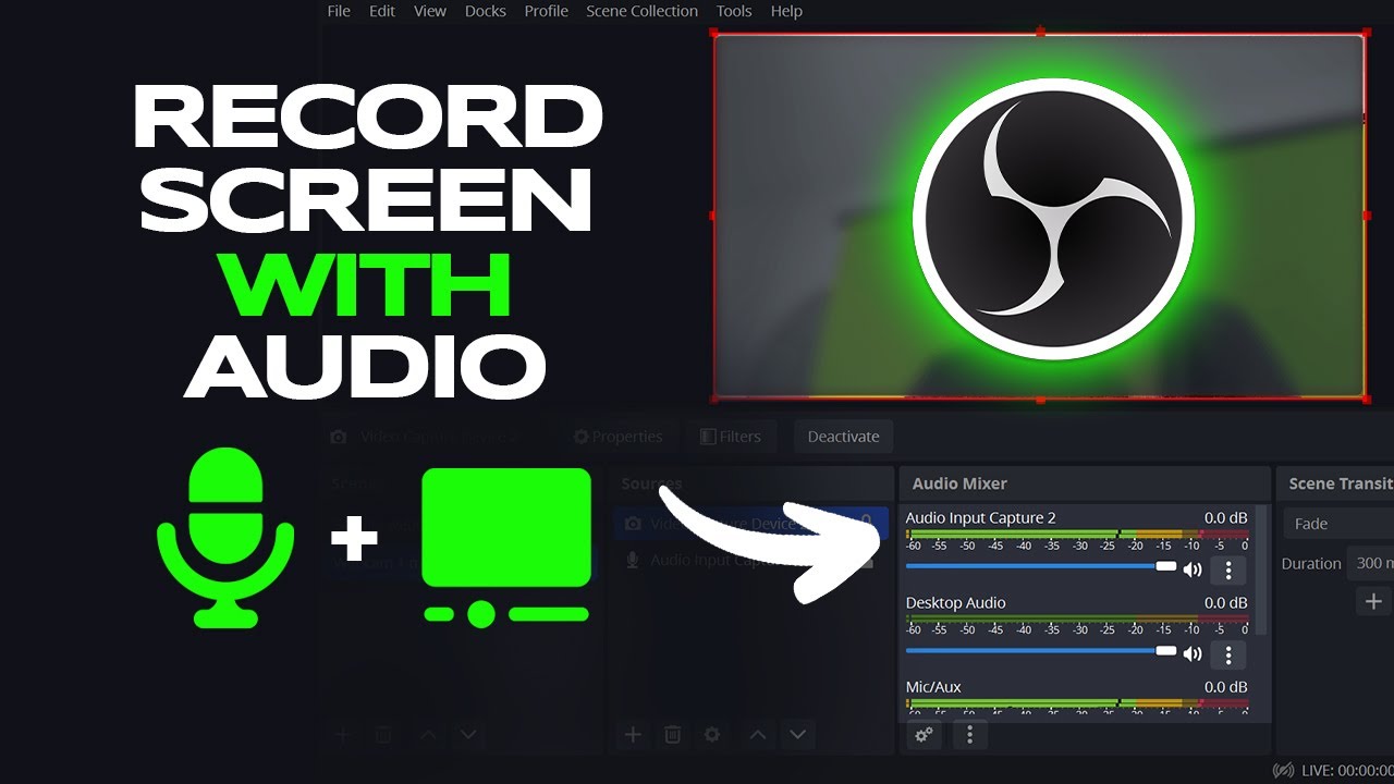 How to Use OBS Studio to Record Screen With Audio For Beginner