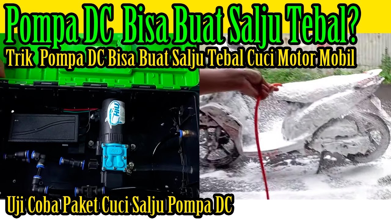 Ujicoba Paket Pompa DC untuk Membuat Snow Cuci Salju dengan Kompressor