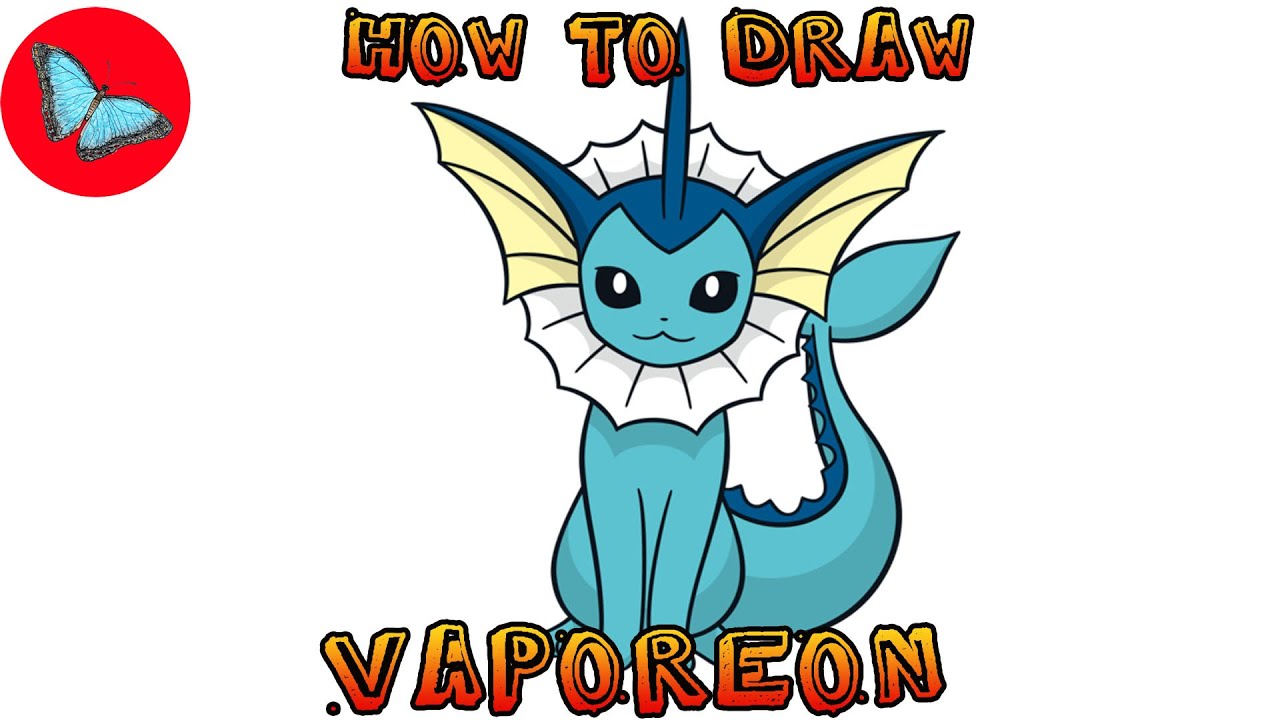 How To Draw Vaporeon Pokemon | Drawing Animals
