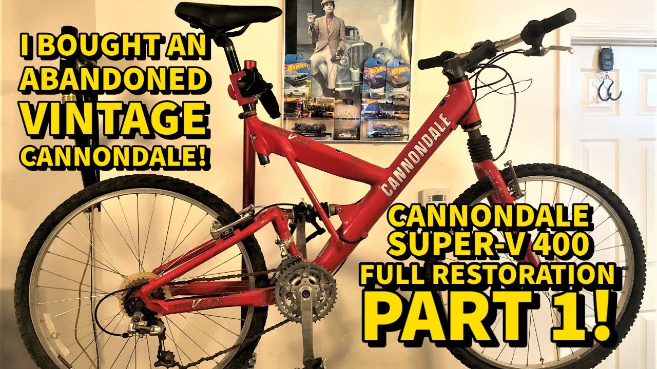 ABANDONED 1998 CANNONDALE SUPER-V 400 SL: FULL BIKE RESTORATION PART 1