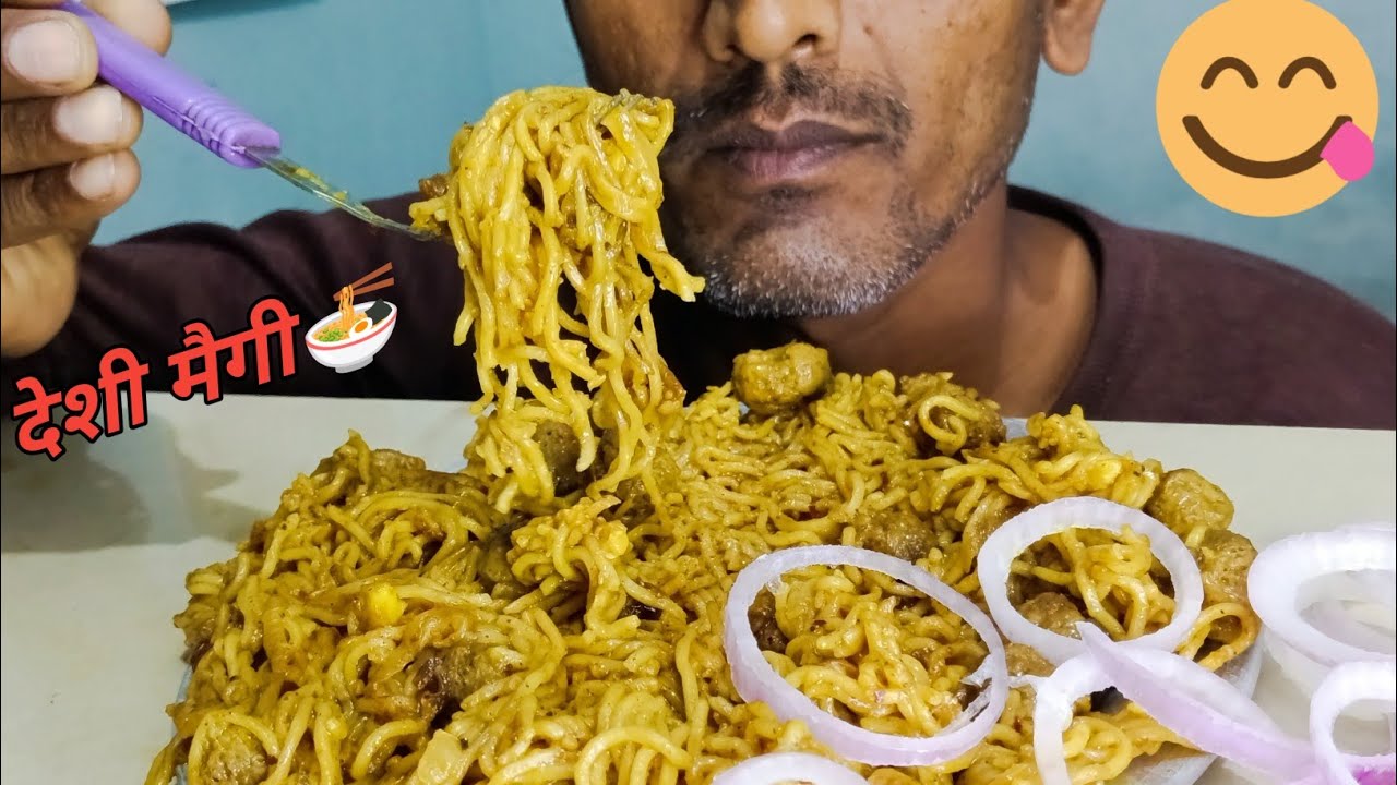 🌶️🍜🥵Crazy Eating Show: सोयाबीन मैगी का असली स्वाद #mukbang #asmr #eatingshow #food #asmr #indianfood
