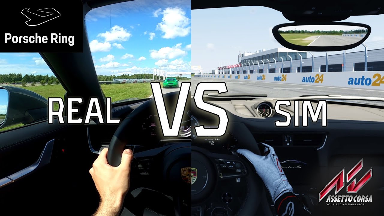 Assetto Corsa vs real life - Porsche 911 Turbo at Audru side by side comparison