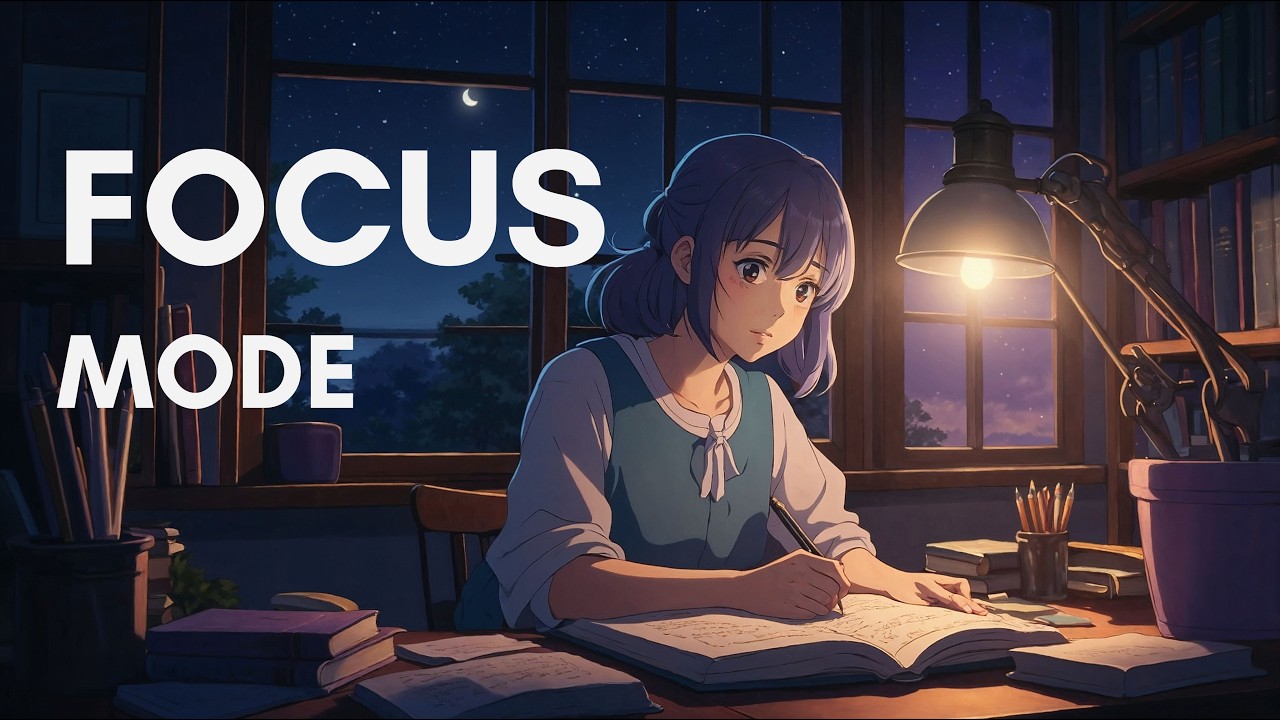 Late Night Study Session – Deep Focus Music | Night Desk Ambience