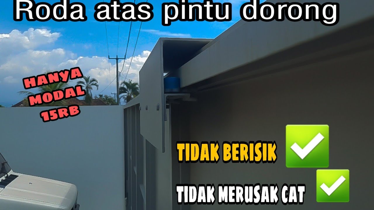 Cara simpel membuat roda atas pagar dorong || tutorial