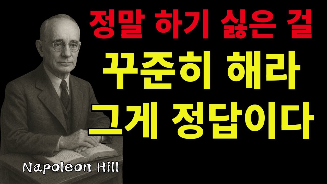 정말 하기 싫은 걸 몇 년 계속해야 인생이 바뀐다. - 나폴레온 힐
