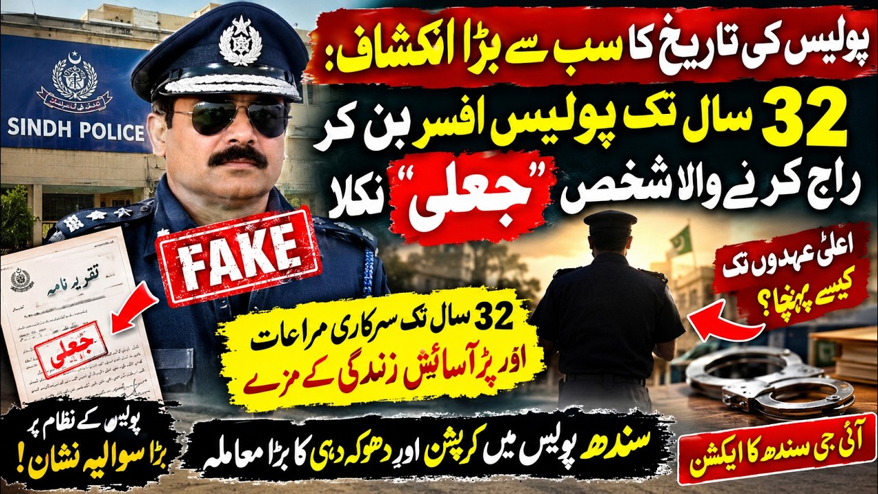 Sindh Police Biggest Scandal | Fake Police Officer Served for 32 Years | Shocking Revelation