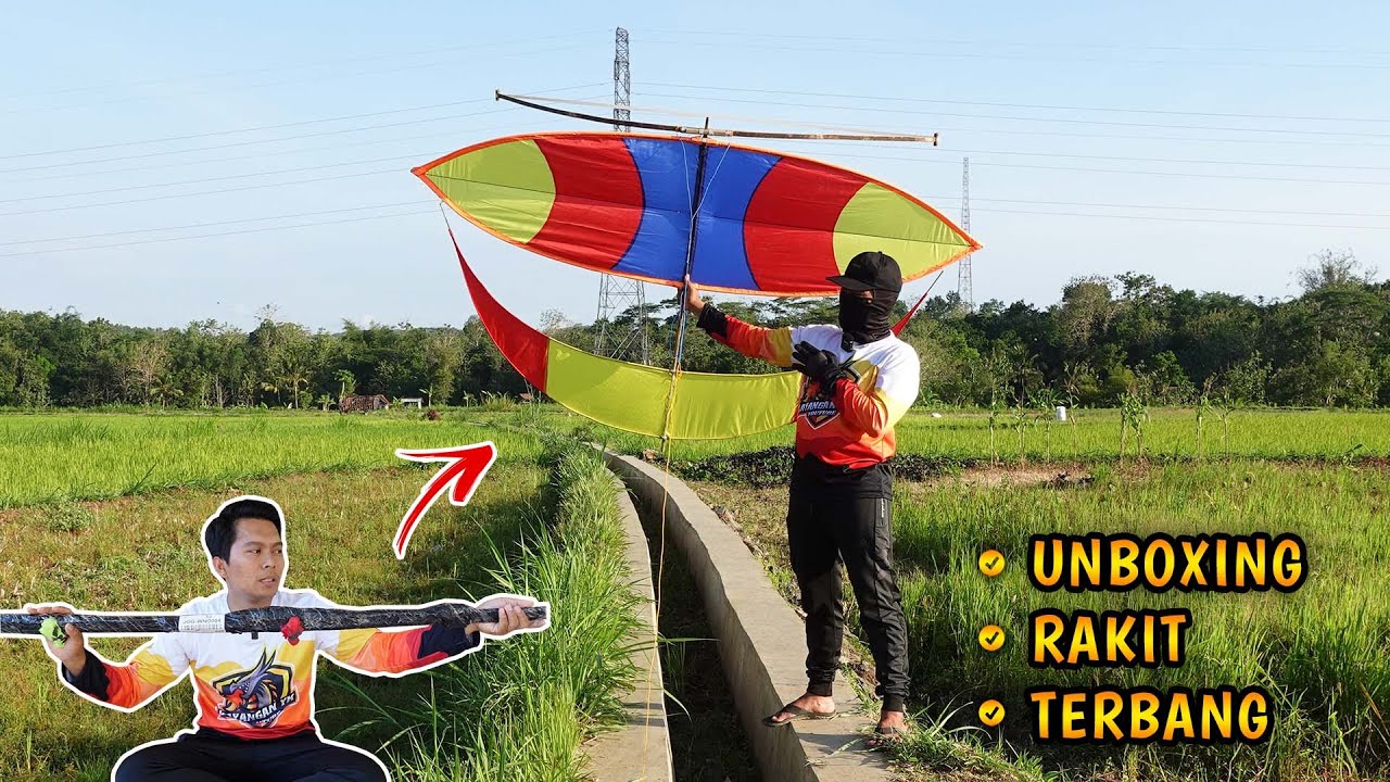 UNBOXING RAKIT & NERBANGIN LAYANGAN GAPANGAN TANGGALAN KNOCKDOWN 2 METER BARON KOJAK