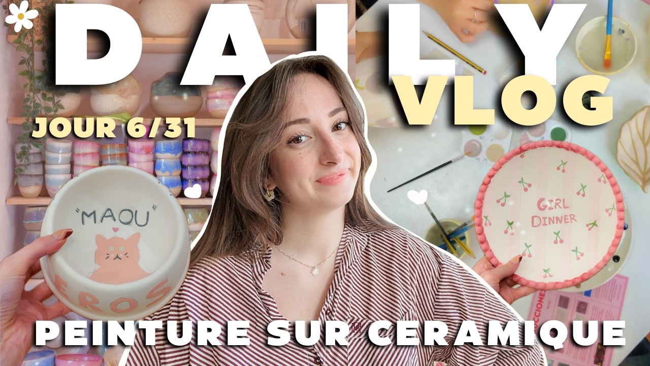 Ep 6 ► ON VA FAIRE DE LA PEINTURE SUR CERAMIQUE + début de journée compliqué 😀