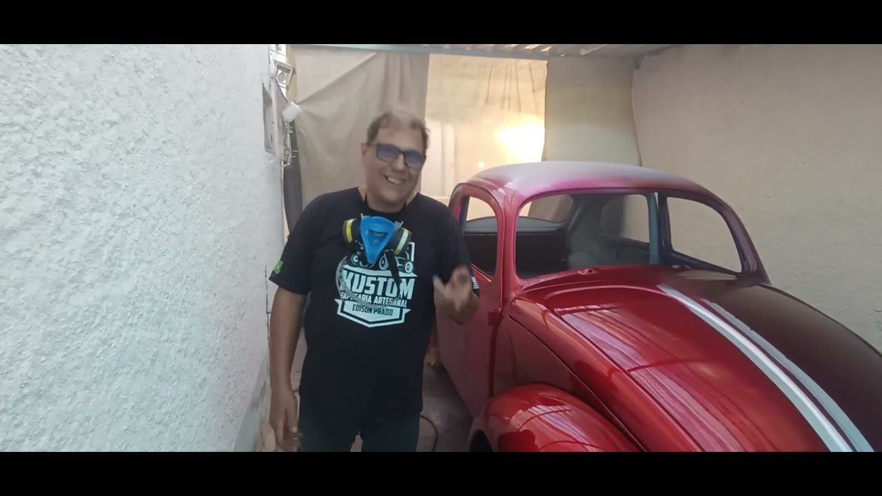 PINTANDO 4 CORES NO FUSCA PRO CLIENTE ESCOLHER UMA ,PRA PINTAR O FUSCA 69.TAPEÇARIA KUSTOM .