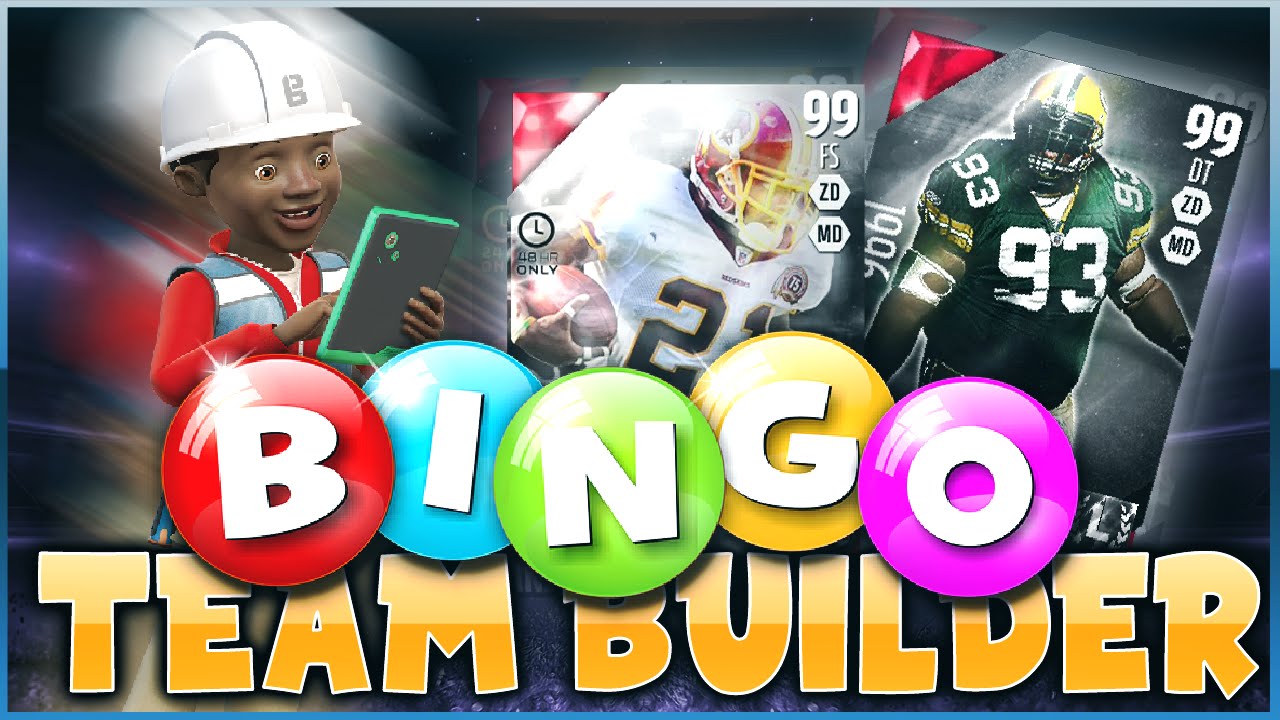 USING BINGO BALLS! BINGO SQUAD TEAM BUILDER! Madden 16 Ultimate Team Squad Team Builders