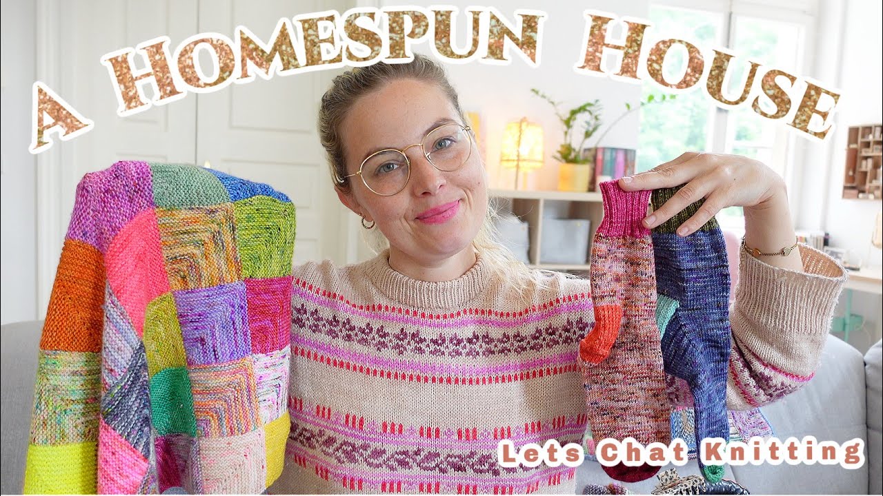 A Homespun House 🧶 Knitting Podcast 🧦Scrappy Socks and Blankets💕✨