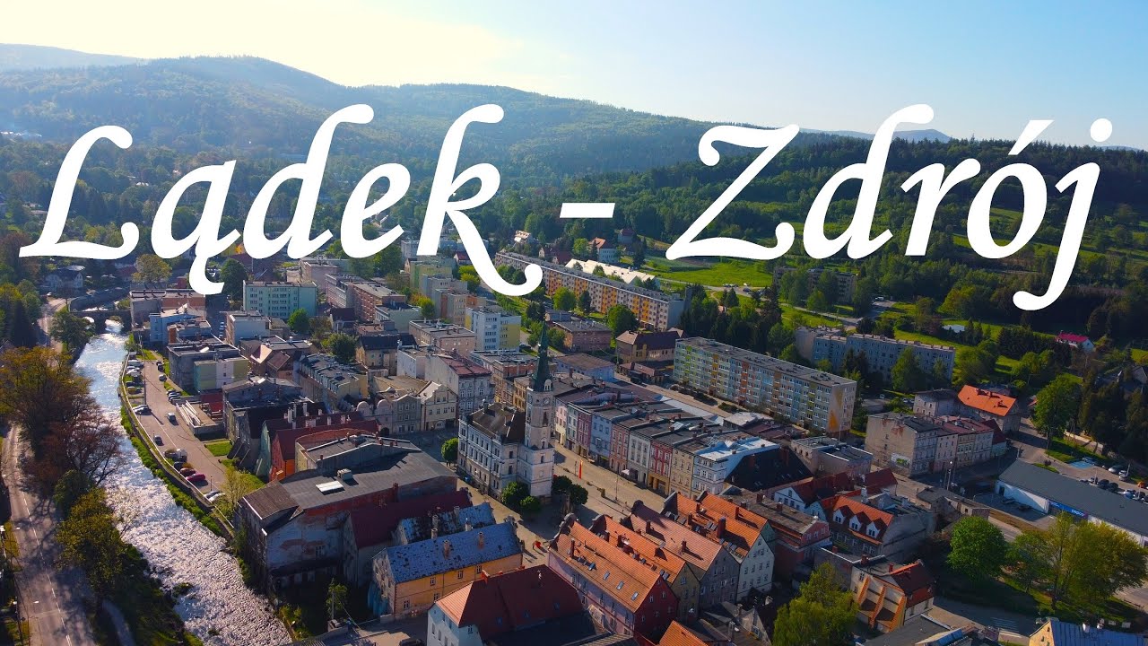 Lądek Zdrój z drona DJI 4k - Lądek Zdrój z lotu ptaka DJI 4k