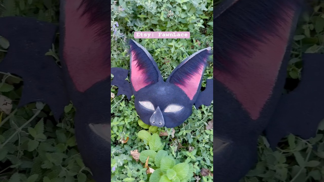 Bat mask for sale on my etsy~! #therianthropy #animalmask #battherian #theriangear #therian #furry