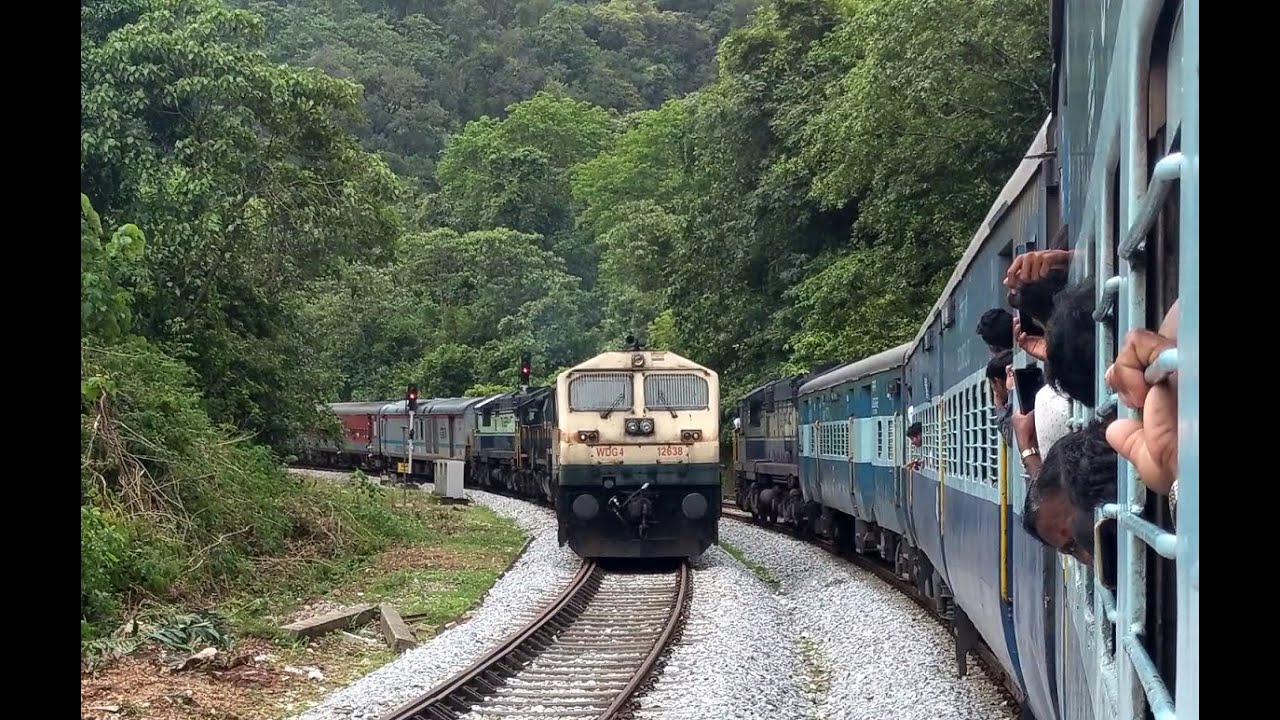 Diesel Locomotives: Beautiful Western Ghats of India by train [4k video]