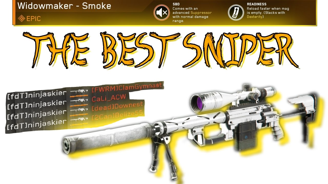 THE BEST SNIPER VARIANT EVER!  'Widowmaker Smoke' - (IW Clips and Streaks)