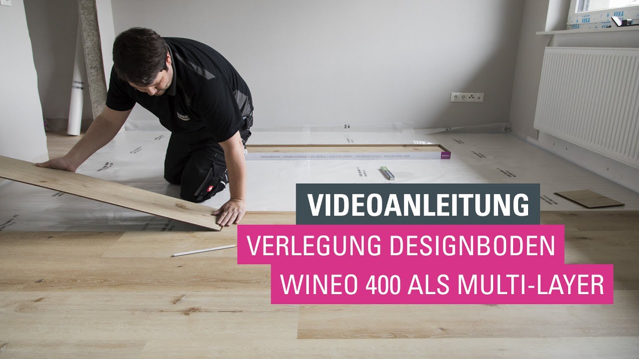 wineo 400 Multi-Layer Vinylboden / Designboden auf HDF-Träger verlegen