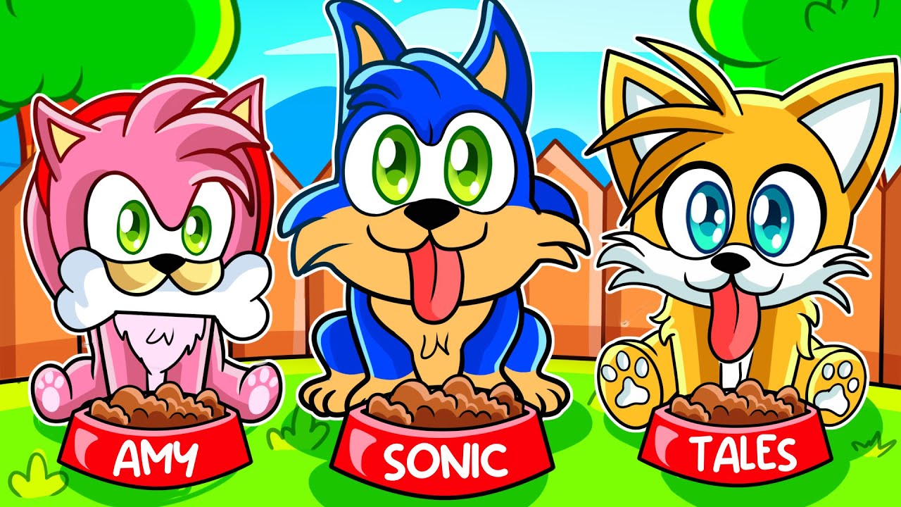 ¡SONIC, TAILS Y AMY SE CONVIERTEN en CACHORRITOS TIERNOS en ROBLOX!