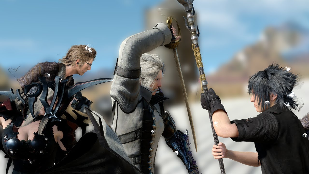Final Fantasy XV - Ignis, Ravus, Aranea vs. Noctis