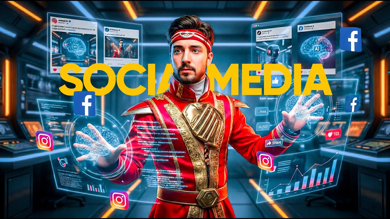 Como Fazer artes de SOCIAL MEDIA com 1 Clique usando IA