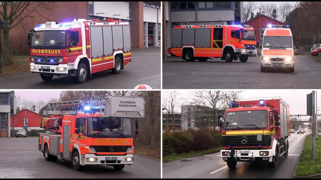 [Wachausfahrt] Hauptamtliche & Freiwillige Feuerwehr Rüsselsheim rückt aus -Löschzug, WLF und mehr-