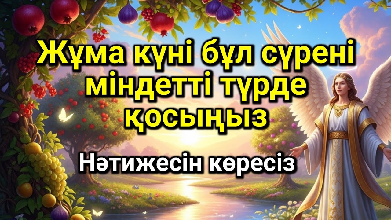 Жұма күні бұл сүрені міндетті түрде қосыңыз. Нәтижесін көресіз #құран