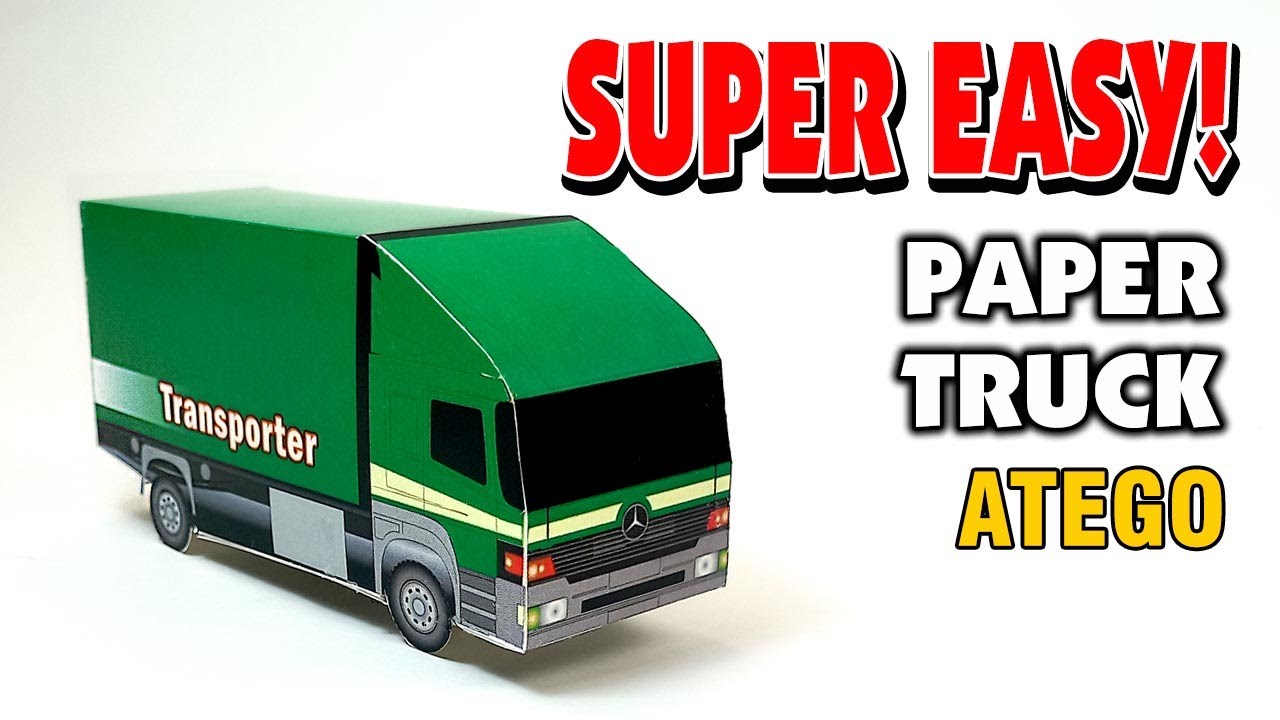 Make very easy truck paper model! | You’ll Love This Easy 3D Paper Truck!