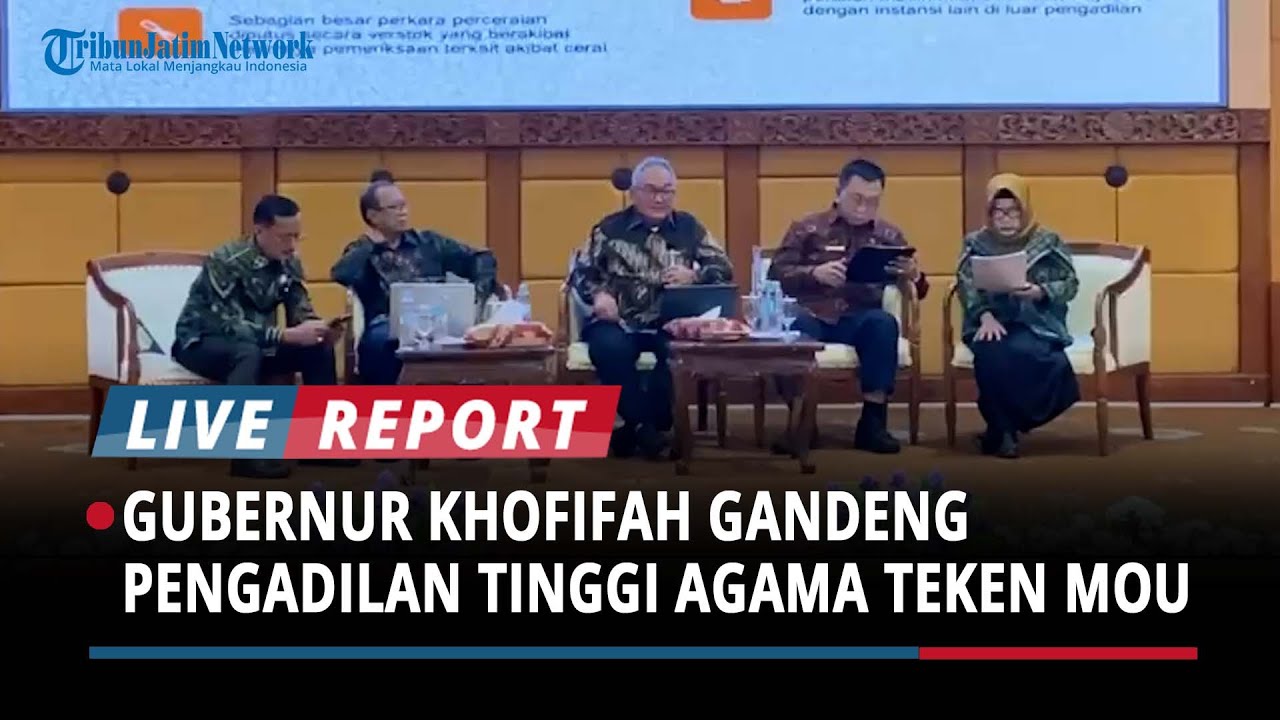 Perceraian Jatim Tembus 93.733 Kasus, Gubernur Khofifah Gandeng Pengadilan Tinggi Agama Teken MoU