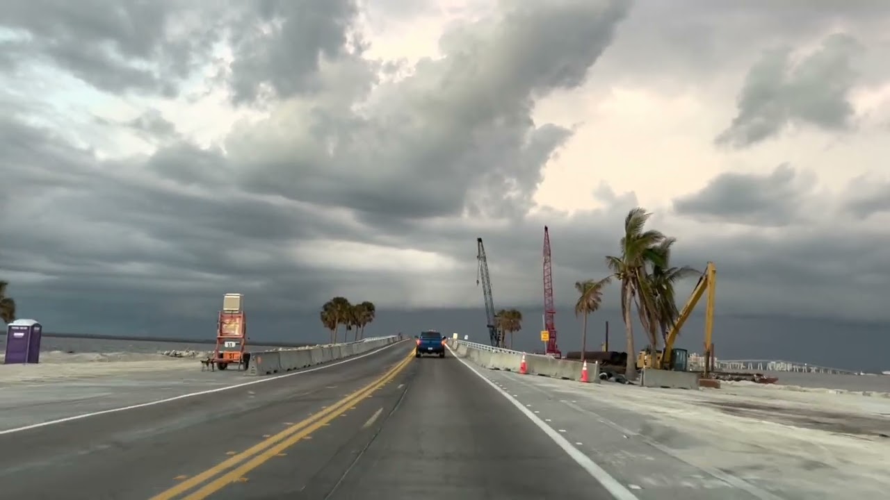 Driving the Sanibel Causeway - Hurricane Ian six weeks later