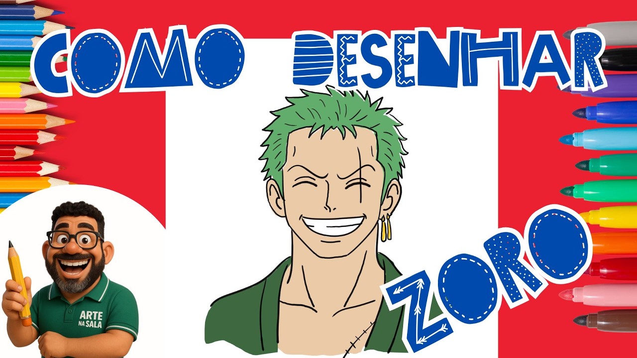 Como Desenhar Zoro - One Piece