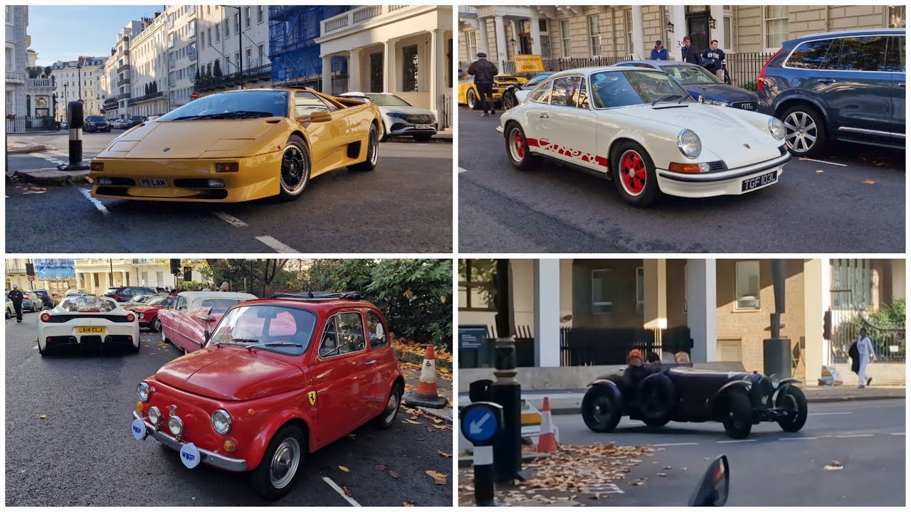 A Classic Car meet at Belgravia, London