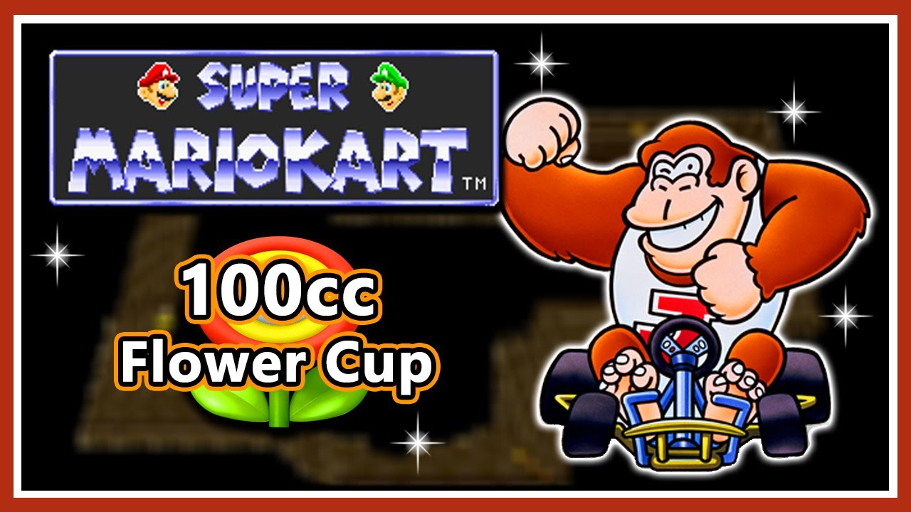 Super Mario Kart (SNES) - 100cc Flower Cup | Donkey Kong Jr.