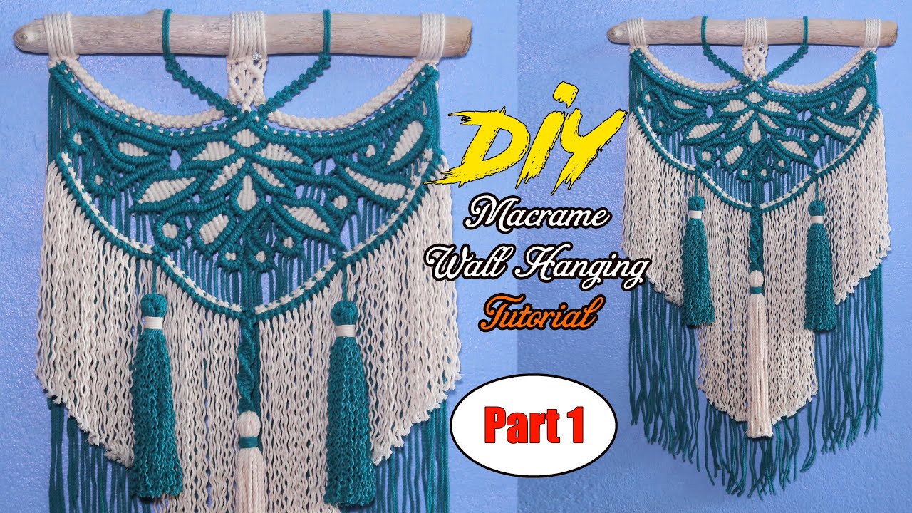 Symmetry - Asymmetry | DIY 2 Colors Macrame Wall Hanging | Design & Tutorial by LIT decor (Part 1)