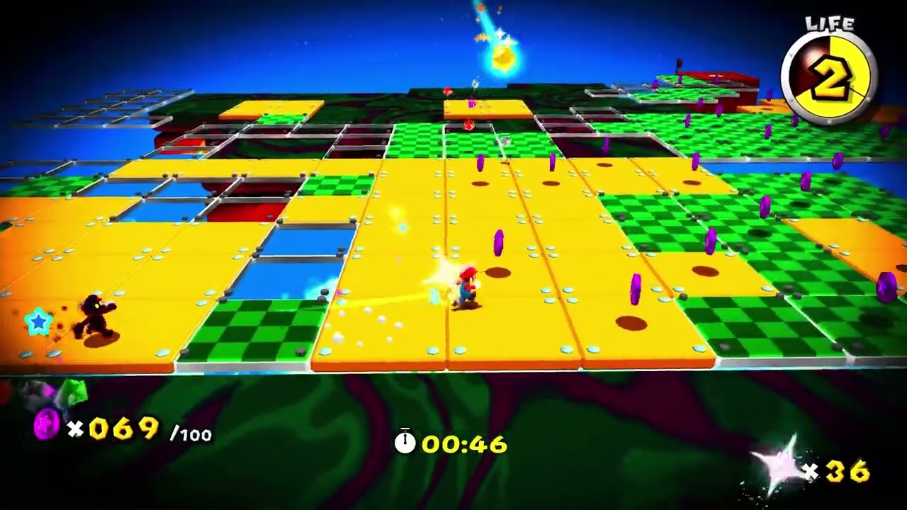 Super Mario Galaxy 2 - Mario Squared Galaxy: Luigi's Purple Coin Chaos (Prankster Comet)