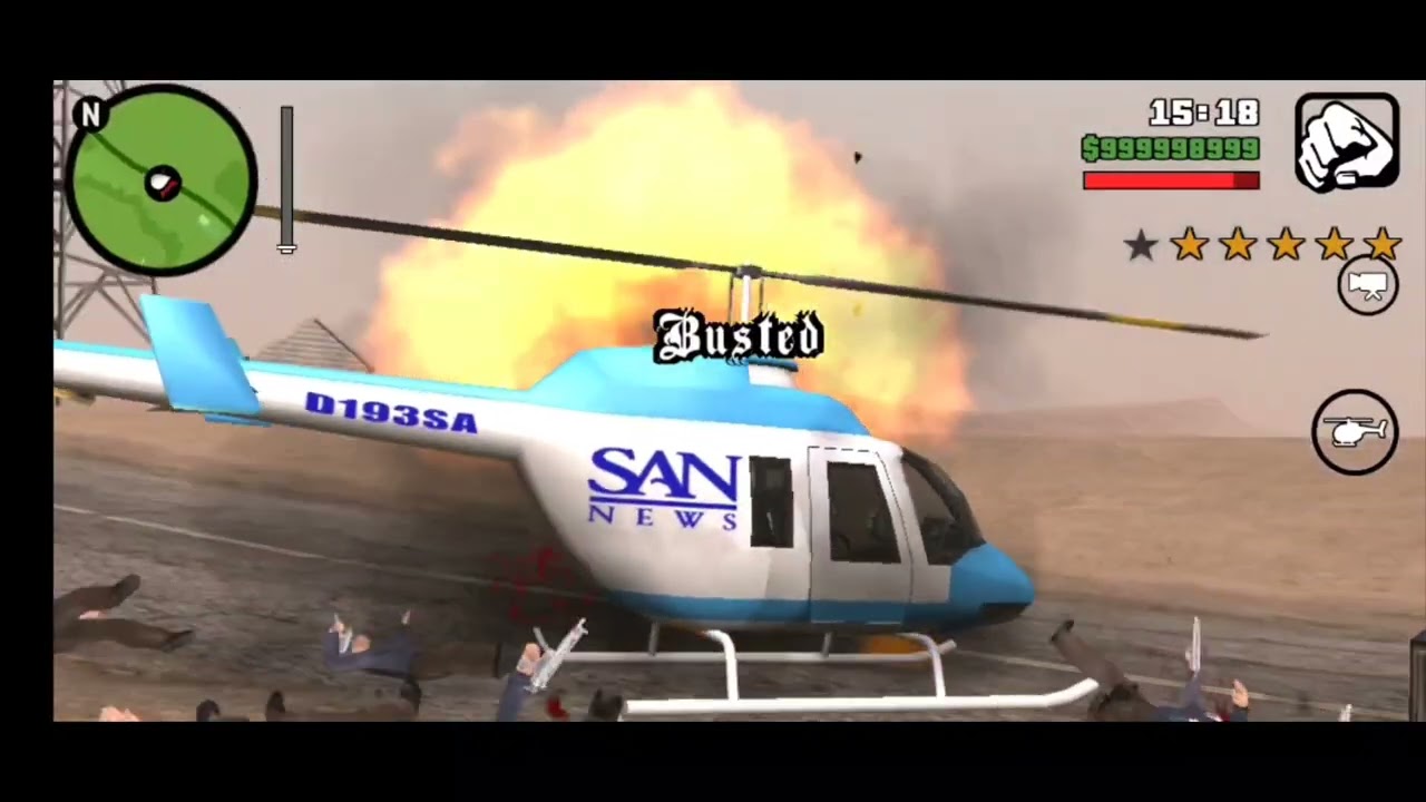 GTA SAN ANDREAS BUSTED 24 EDITION PLANE AND HELICOPTER PART 1