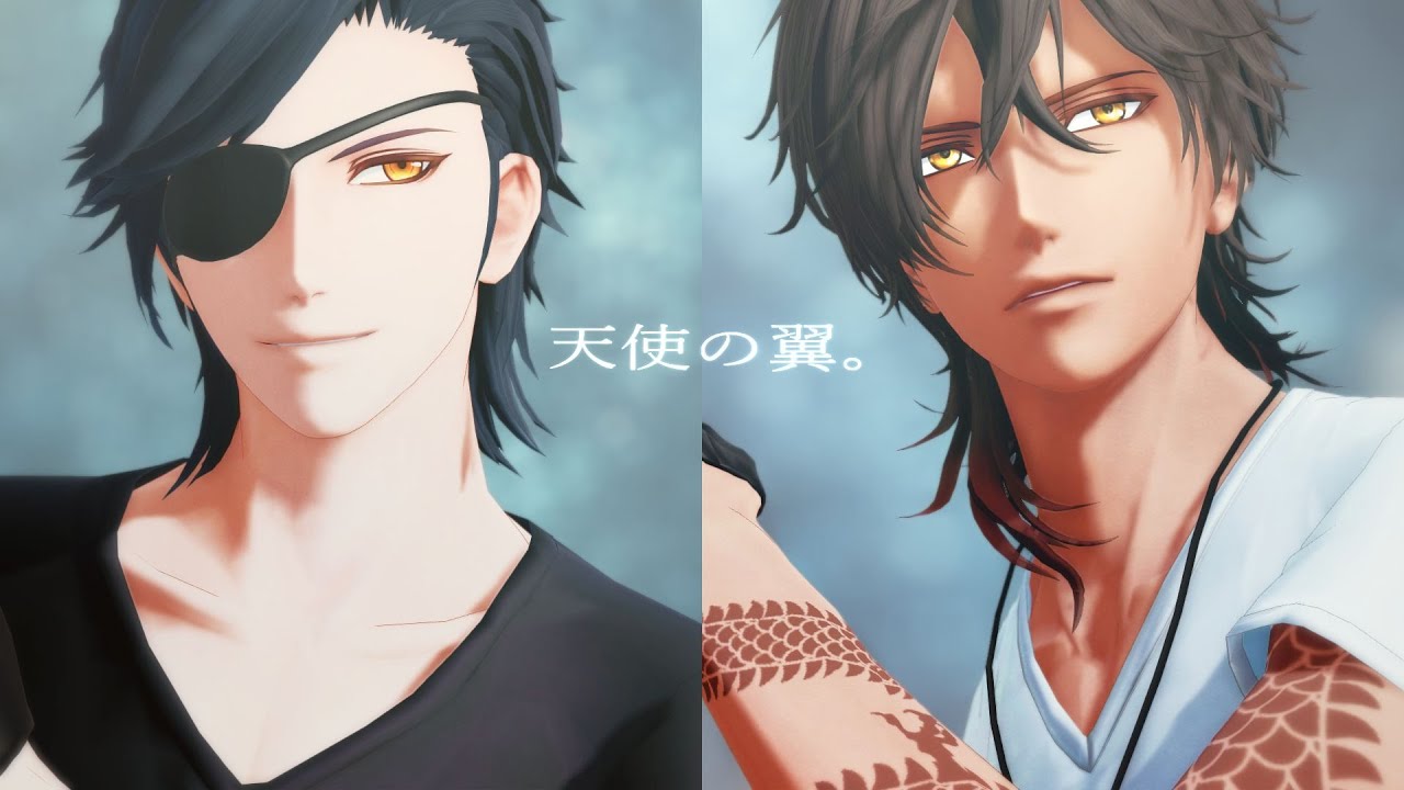 【MMD刀剣乱舞】天使の翼。/ 燭台切光忠・大倶利伽羅