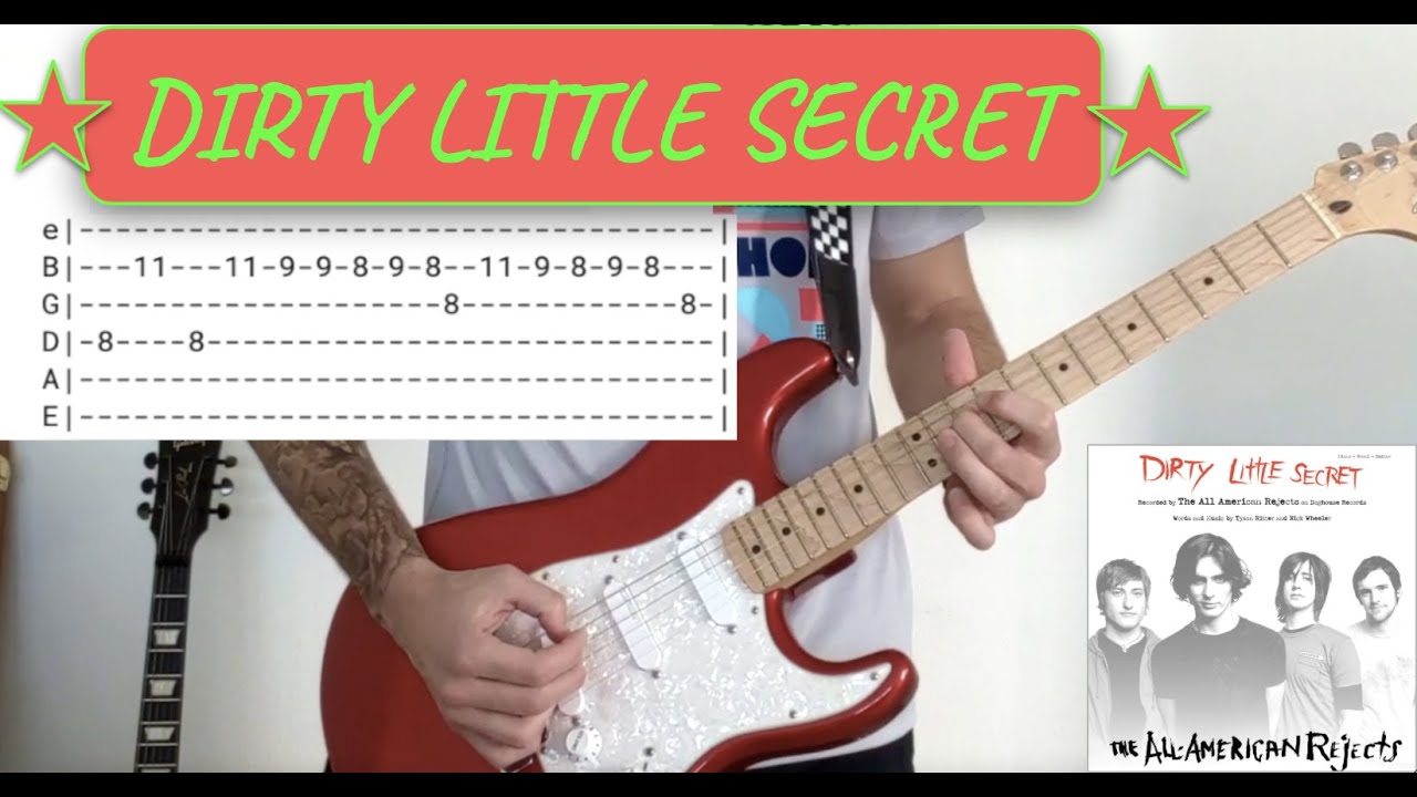 All American Rejects - Dirty Little Secret - Guitar cover w/ Tabs🎸