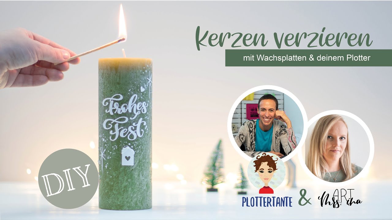 DIY: Kerzen verzieren - Wachsplatten erfolgreich mit dem Plotter schneiden